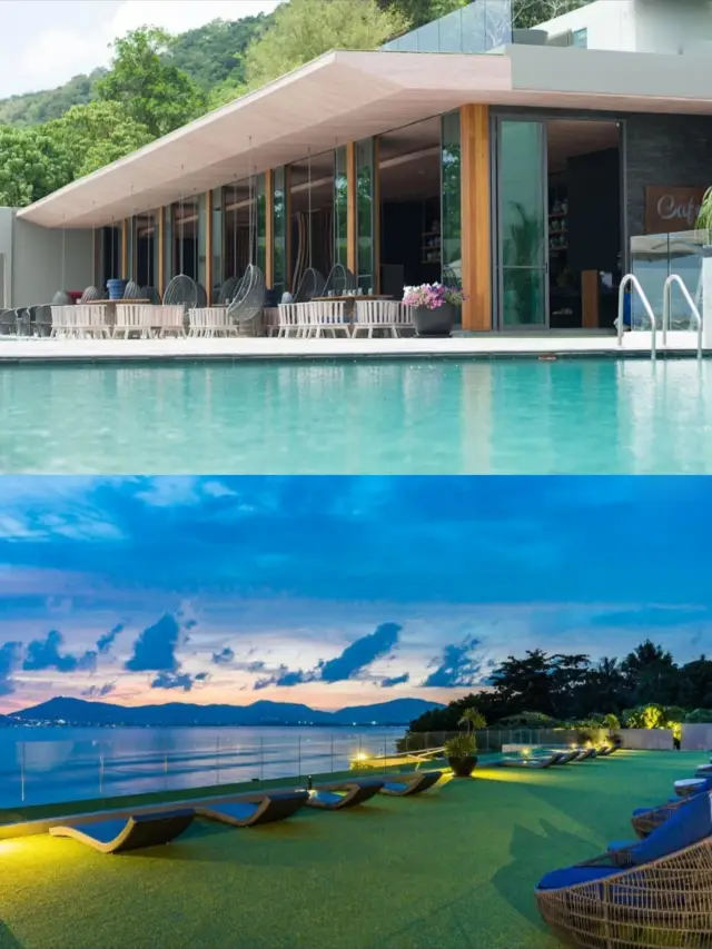 푸껫섬에서는 침대에 누워서 일몰을 볼 수 있는 해변 호텔이 있습니다