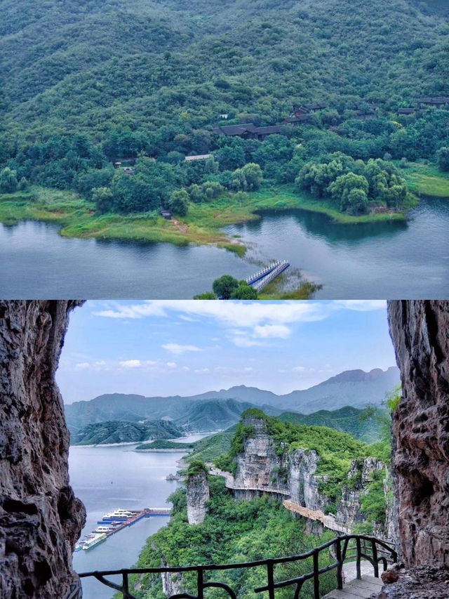 山色空濛，水光潋滟，美如仙境!這裡就是河北保定易水湖!4A景區，山勢雄奇險峻，湖水碧波蕩漾，山水相間。