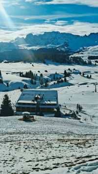 冬日多洛米蒂美得令人落淚 滑雪山泡溫泉 人生值得。