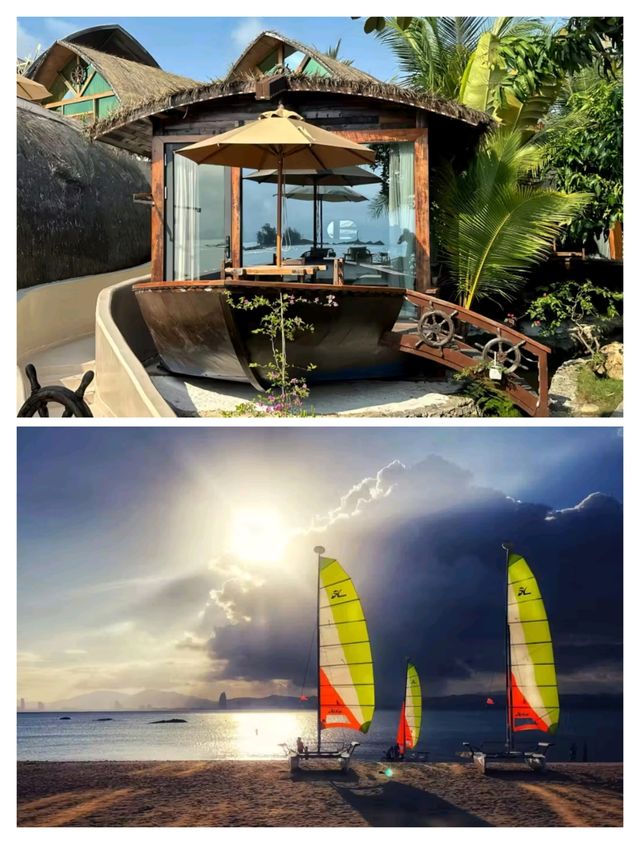 三亞旅行終於住上了夢想中的海邊船屋