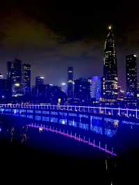 Enjoying night view of Shenzhen 