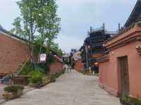 Admiring architecture in a city less travelled to