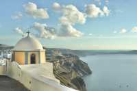 希臘聖托里尼・費拉小鎮｜午後到夜晚的藍白時光