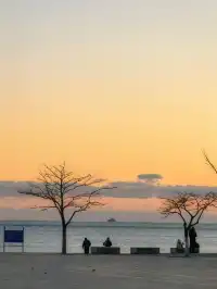 大連傅家莊的落日熔金