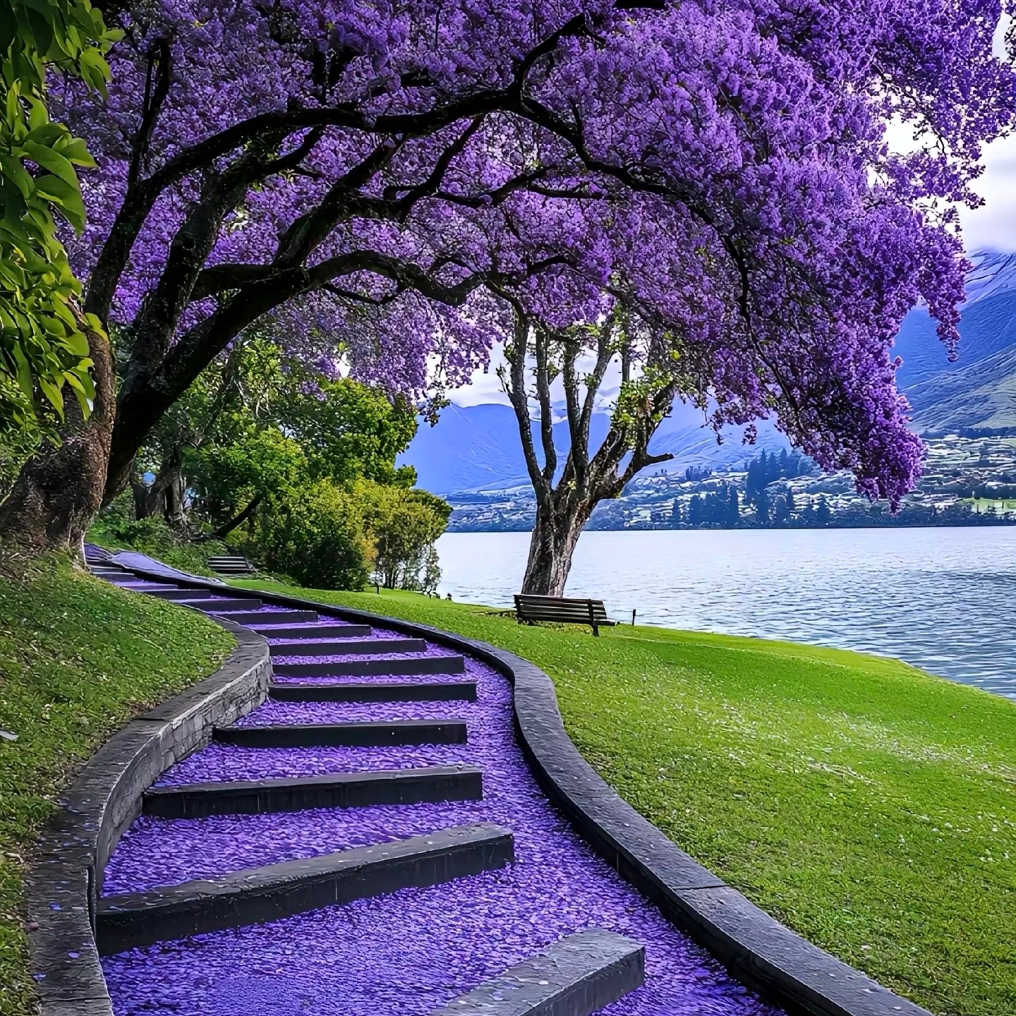 Every year when April comes, I start to wildly miss Kunming’s jacarandas.  
The kind of romance where the whole street is submerged in a sea of purple flowers is unforgettable once you see it, and the afterglow lasts long!  

I’ve put together a super practical flower viewing guide, all points personally tested and useful. Sisters planning to chase flowers in Kunming, just save this!  

💜 Flowering Period Reference  

· March: Flower buds slowly emerge  
· Mid to late April: Peak bloom, the best time to see them  
· Beautiful all the way until early May, miss it and wait another year  

📷 6 Must-Visit Check-in Spots (Real Experience Edition)  

1. Jiaochang Middle Road|Top Jacaranda Spot  
The entire 1.4 km street is lined with big trees, branches so dense they block the sky, creating an amazing atmosphere. It’s the most photogenic place in Kunming.  
Only downside: it’s really crowded!  
Recommended to go before 9 AM or after 4 PM, fewer people and no need to squeeze for photos.  

2. Along Panlong River|Quiet and Healing  
Jacarandas bloom along the riverbank, with emerald water paired with purple flowers, very gentle and soothing.  
Few people and peaceful, perfect for a slow walk and photos.  
⚠️ Remember to report drone flights, no unauthorized flying.  

3. Tiepi Alley|Artsy Little Street  
Near Xunjin Street, the whole street has an old Kunming vibe with many cafes.  
The trees are a bit taller here; there’s a nearby viewing platform for photos, remember to book in advance.  

4. Shangheyuan, Fumin County|Chinese Classical Style  
Ancient architecture + jacarandas, niche and elegant, no worries about crowds.  
It’s a bit far from the city and food options are limited, bring some snacks before you go.  

5. Chuncheng Road|Portrait-Friendly Spot  
Low walls + drooping flower branches, very gentle for portrait photography.  
But many people take photos here, so be careful and don’t just focus on shooting.  

6. Hongjin Road|Truly Hidden Gem  
Few people! Few people! Few people!  
Flowers mainly gather at the entrance of a residential area, traffic can be a bit heavy. Navigate to Hetang Yue Se community, that section is the densest.  

⚠️ Thoughtful Reminders Before You Go  

· Wear light-colored clothes for the best photos, white, cream, and light blue all match perfectly  
· Choose morning or evening for photos, the light is soft and not harsh  
· Want empty shots? You must get up early! Early! Early!  
· Kunming’s UV rays are very strong, full sun protection is a must  
· Enjoy flowers respectfully: no shaking trees, no breaking branches, let’s protect the beauty together  
· Most flowers are by the roadside, watch out for traffic  
· Crowds and cars are many, public transport is recommended for convenience  

Every spring, you must come to Kunming to see the jacarandas~  
This exclusive purple is truly worth a special trip.
