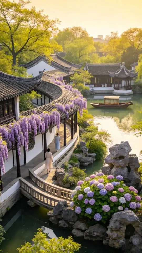Yangzhou Heyuan Late Spring Garden Tour Guide｜The Romance of the Late Qing Dynasty’s Top Garden, Hidden in Wisteria, Hydrangeas, and Corridors