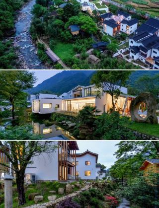 三清山の麓！谷川のほとりの山野アートギャラリーで眠る