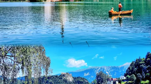 Bled Lake lakeside trail guide — traveler post in Bled