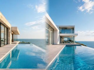 Cliffside sea view room is stunning