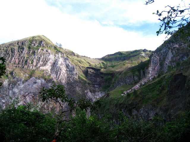 Climbing an active volcano