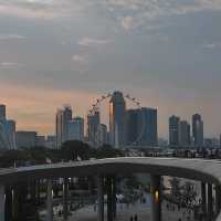Watching sunset at Marina Barrage