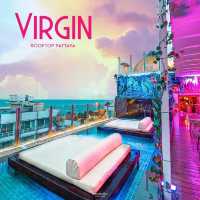 Virgin Rooftop Pattaya ร้านอาหารสไตล์บีชบาร์