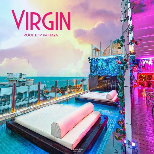 Virgin Rooftop Pattaya ร้านอาหารสไตล์บีชบาร์