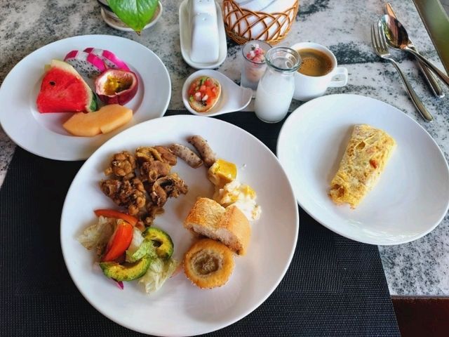 A scumptious breakfast during vacation at Mulberry Collection Silk Village, Hoi An