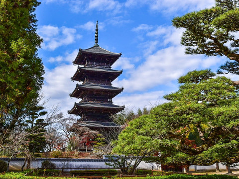 五行塔 岡山】日本らしい美しさ✨田園風景にそびえ立つ五重塔 | Trip.com 総社
