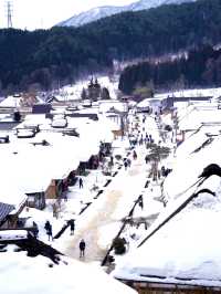 【福島×大内宿】茅葺き屋根屋根に積もる雪景色に感動
