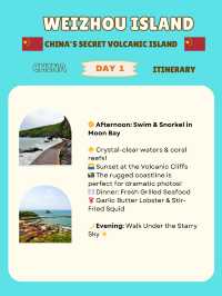 🏝️ Weizhou Island: itinerary 