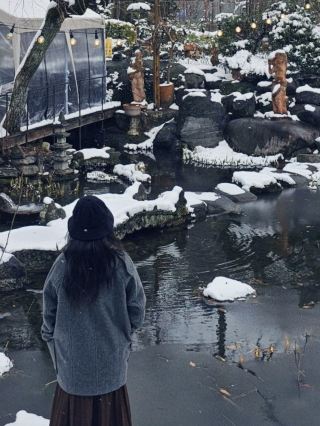 A cafe in Gyeongnam perfect for a snowy day date