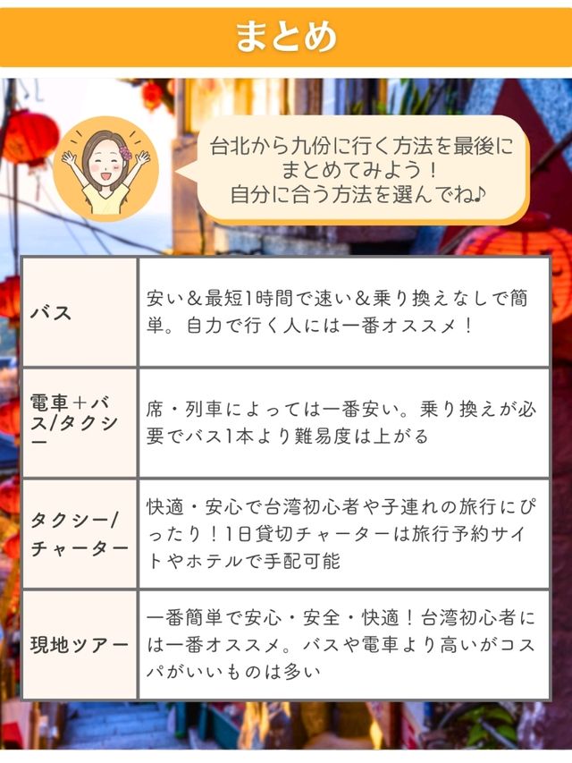 【台湾】九份の行き方4選を徹底比較✨