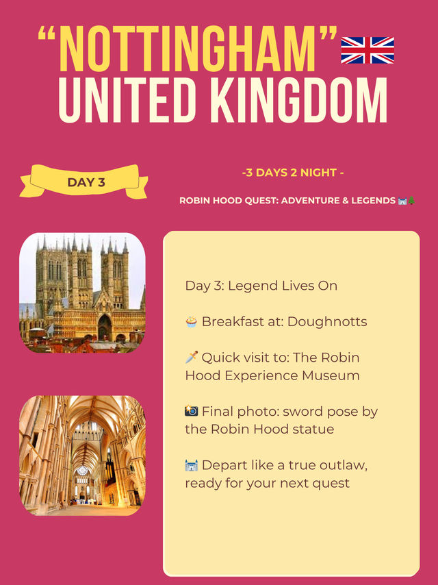Nottingham itinerary ❤️
