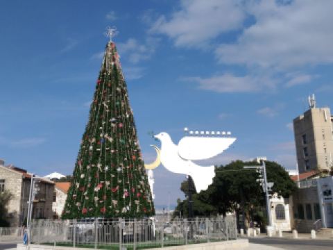 Haifa Main Street Magic 🍷🎄✨ Baha’i Gardens Views