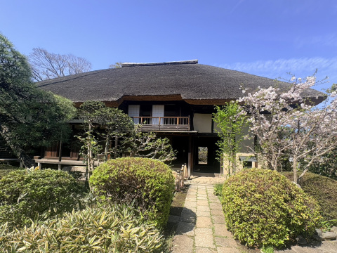 Setagaya Daikan Yashiki] A thatched-roof mansion and tranquil