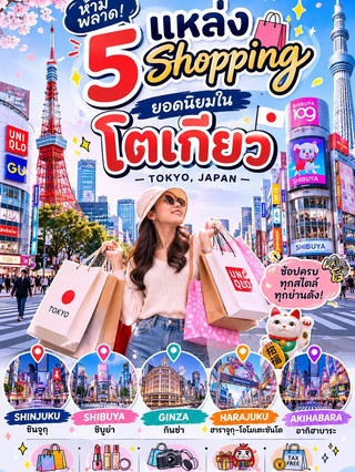🛍️ 5 แหล่ง Shopping ยอดนิยมในโตเกียว 🇯🇵