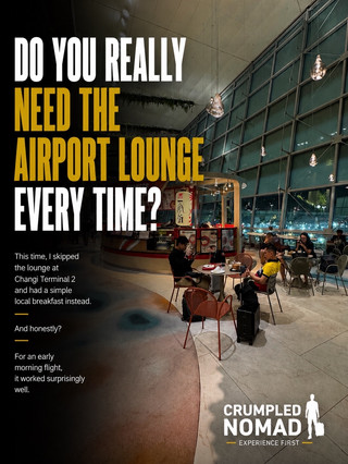Do you really need the airport lounge every time?