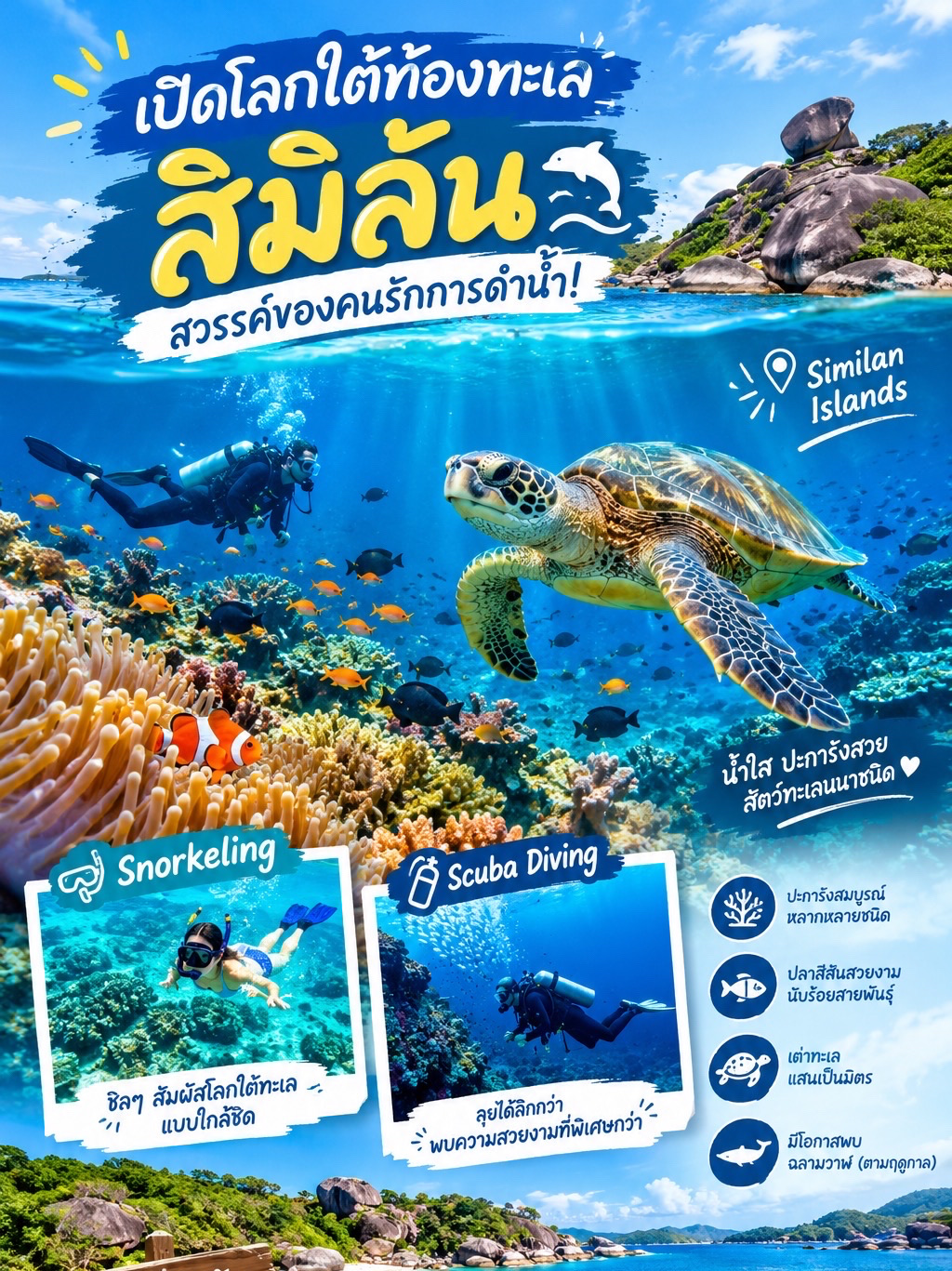 🌊✨ เปิดโลกใต้ท้องทะเลสิมิลัน: สวรรค์ของคนรักการดำน้ำ! 🪸🐢