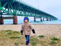 The only park where you can take a scenic stroll under the famous Mackinac Bridge