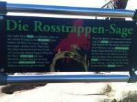 전설적인 바위가 있는 Rosstrappe 