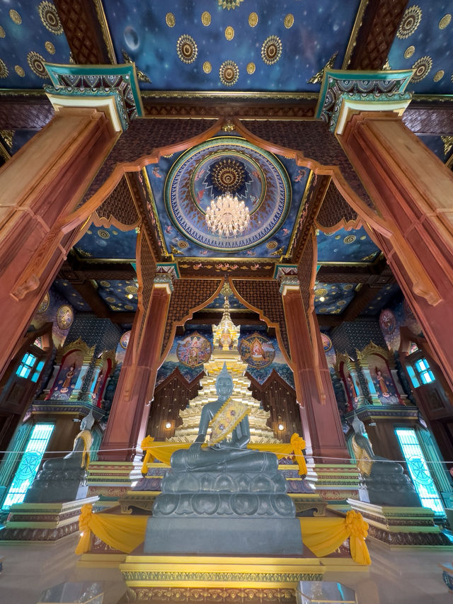 Beauty of white temple in Krabi