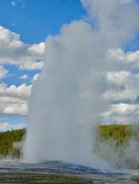 Old Faithful Geyser - the most famous geyser in Yellowstone National Park.