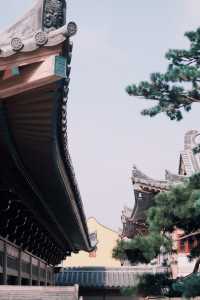唐朝風格的寺廟，護城河相伴，美得讓人心醉！