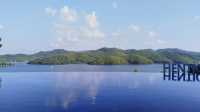在天目湖涵田度假村欣賞四千畝湖光山色