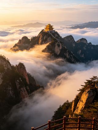 Laojun Mountain in Luoyang is definitely worth a visit! The golden-roofed buildings paired with a sea of ​​clouds look incredibly ethereal. The entrance fee is 100 yuan, and a round trip on the first-level cable car costs 1 yuan.
