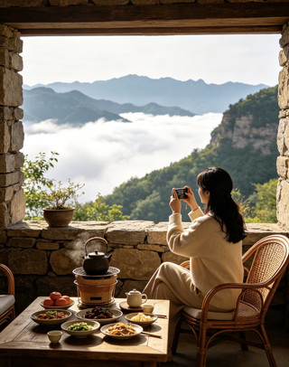 Southern Taihang Louzitou Village guide | An ancient village on a cliff with stunning clouds, starry skies, and mountain roads