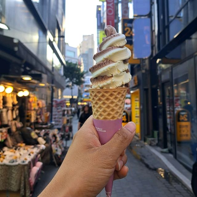 韓國明洞掃街介紹😍品嚐當地地道小食⭐炸軟殼蟹🦀雪糕最好食🍦