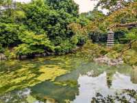 日本京都-能拍到京都塔小橋湖水倒影：涉成園