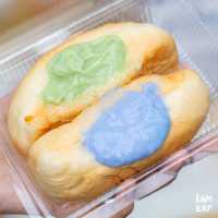 ขนมปังนึ่งไส้ทะลักย่านราชพฤกษ์สุดฮิต แป้งนุ่มมาก