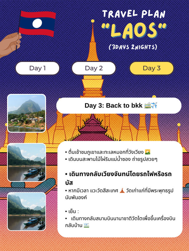 แจกแพลนเที่ยวลาว (Laos) 3 วัน 2 คืน 🇱🇦