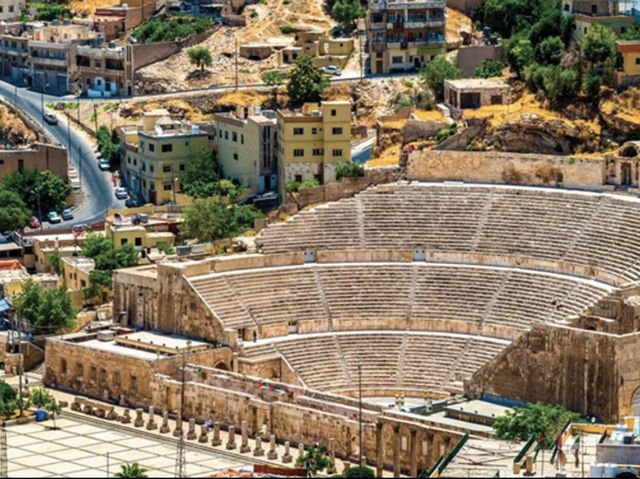 The Roman Amphitheater is one of the most famous historical landmarks in Amman, Jordan. It dates bac