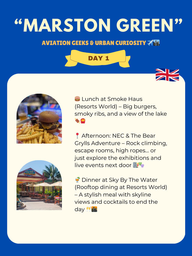 Marston Green 2-Day itinerary 