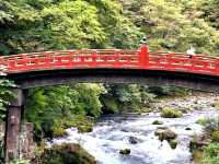 The vermillion Shinkyo Bridge, an icon of Nikko National Park
