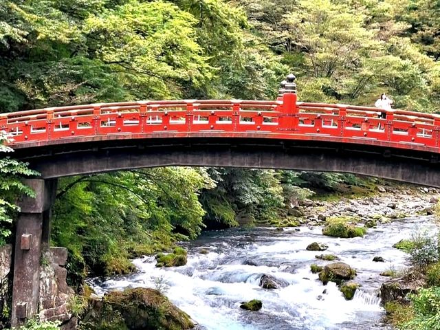 The vermillion Shinkyo Bridge, an icon of Nikko National Park