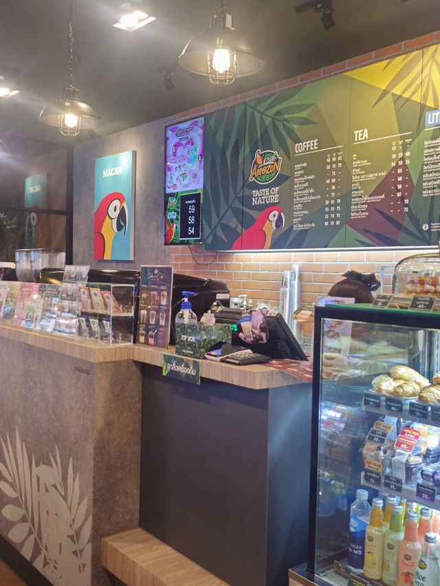 🌿 Amazon คาเฟ่สายกรีน @ ปตท. เส้นลงหาดบางแสน 🌿