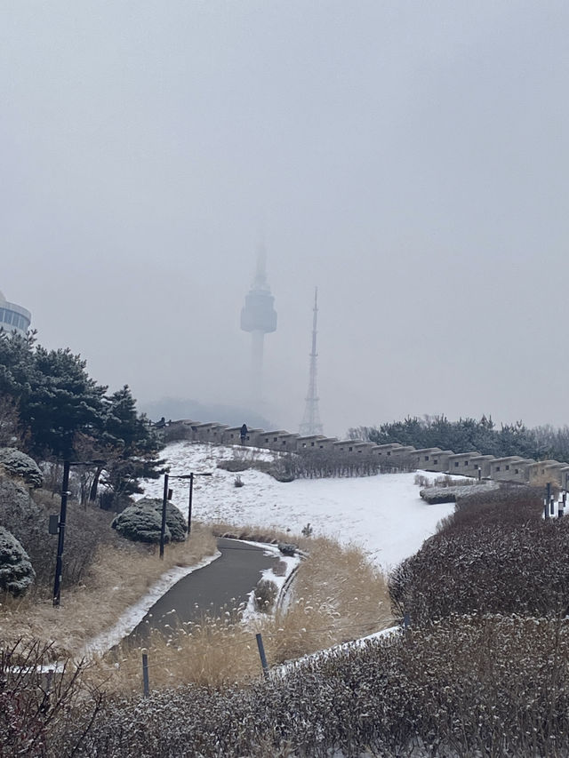 N Seoul Tower ในวันที่หิมะตกหนัก❄️