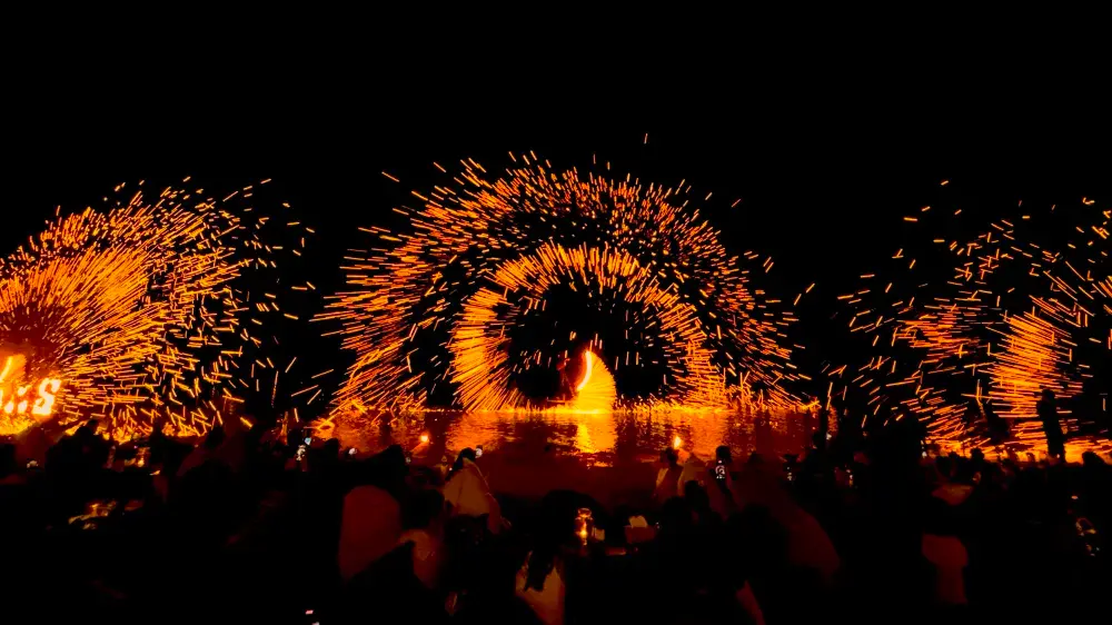 炎の芸術、ファイヤーショー：サムイ島。