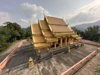 Stunning golden temple in Ranong