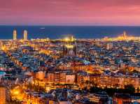 The Sunset In Barcelona